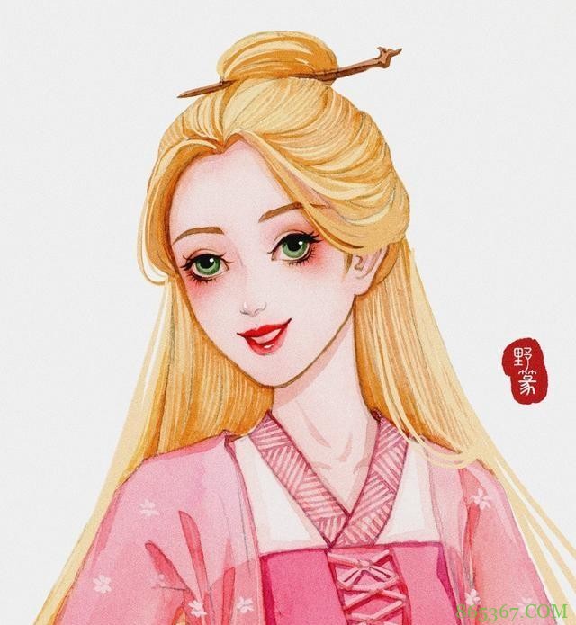 迪士尼公主们不仅换了发型，还穿上了汉服，这份中国风太美了！