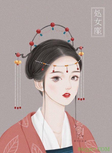 画师将12星座画成古风美少女，天秤座太可爱了，12生肖求安排