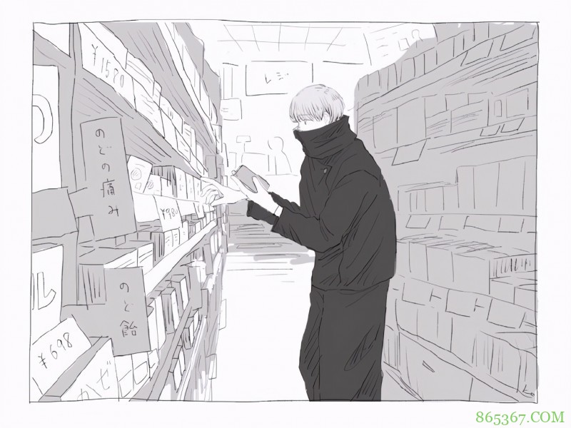 咒术回战：画师绘制狗卷前辈的日常生活，如果有这样的番外太棒了