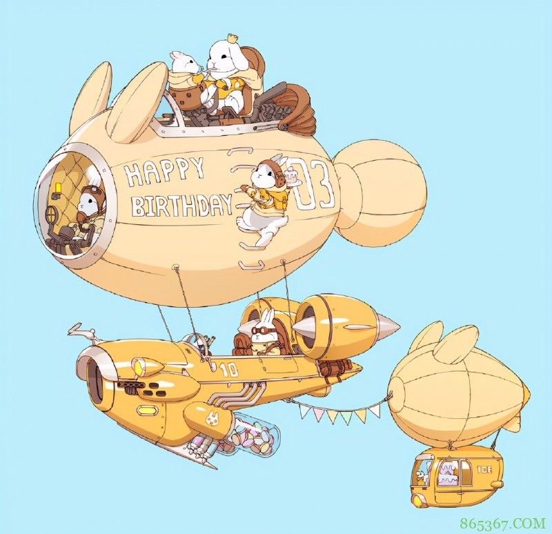 画师笔下全副武装的兔子们,开着坦克驾驶着机甲,猛男就该看这个