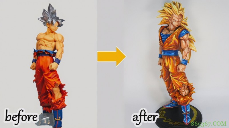 日本妹子手太巧了,给手办重新上色,看着好像从漫画里走出来的