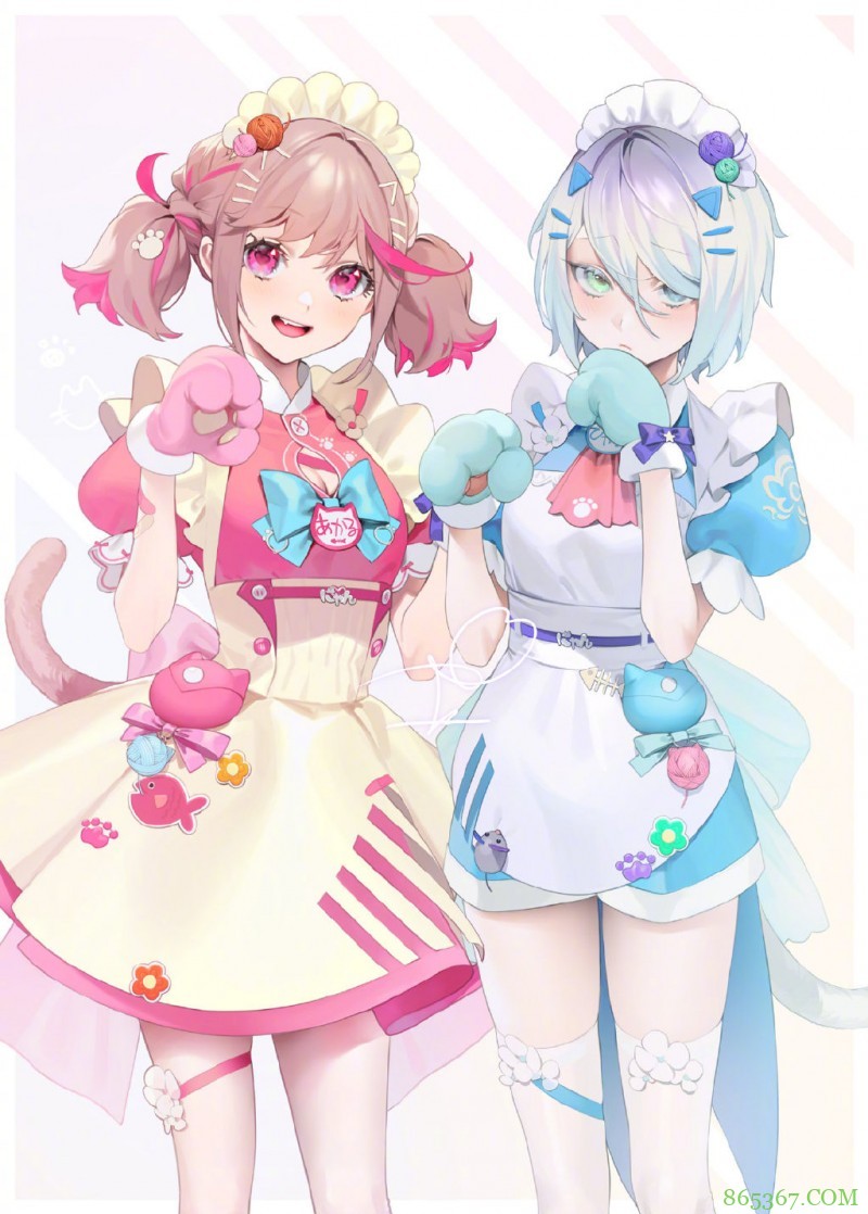 画师笔下的粉色系小姐姐太可爱了,还有一点危险的感觉,我爱了