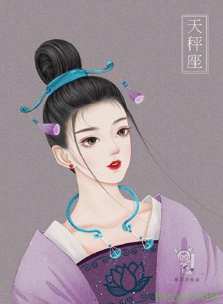 画师将12星座画成古风美少女，天秤座太可爱了，12生肖求安排