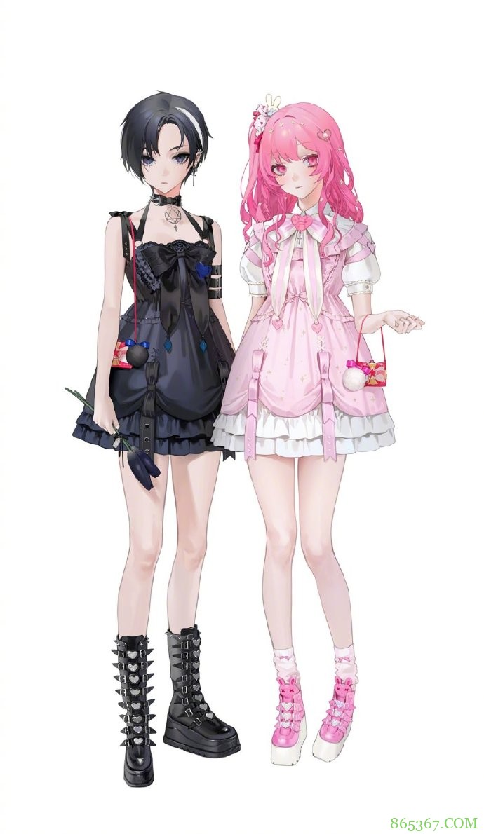 画师笔下的粉色系小姐姐太可爱了,还有一点危险的感觉,我爱了