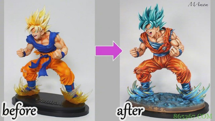 日本妹子手太巧了,给手办重新上色,看着好像从漫画里走出来的