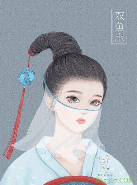 画师将12星座画成古风美少女，天秤座太可爱了，12生肖求安排