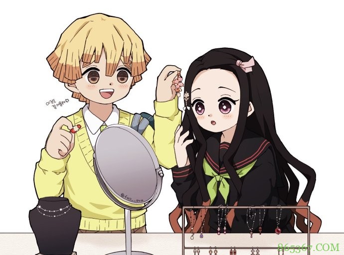 鬼灭之刃:善逸祢豆子太会秀恩爱了!COS白雪公主,还一起逛街