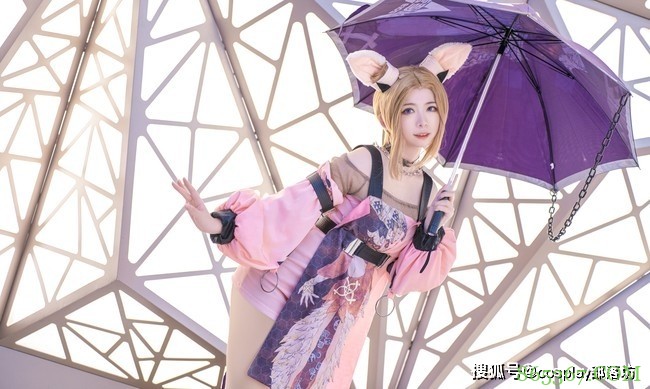 cos:王者荣耀公孙离无限星赏官cos场照@口只喵子