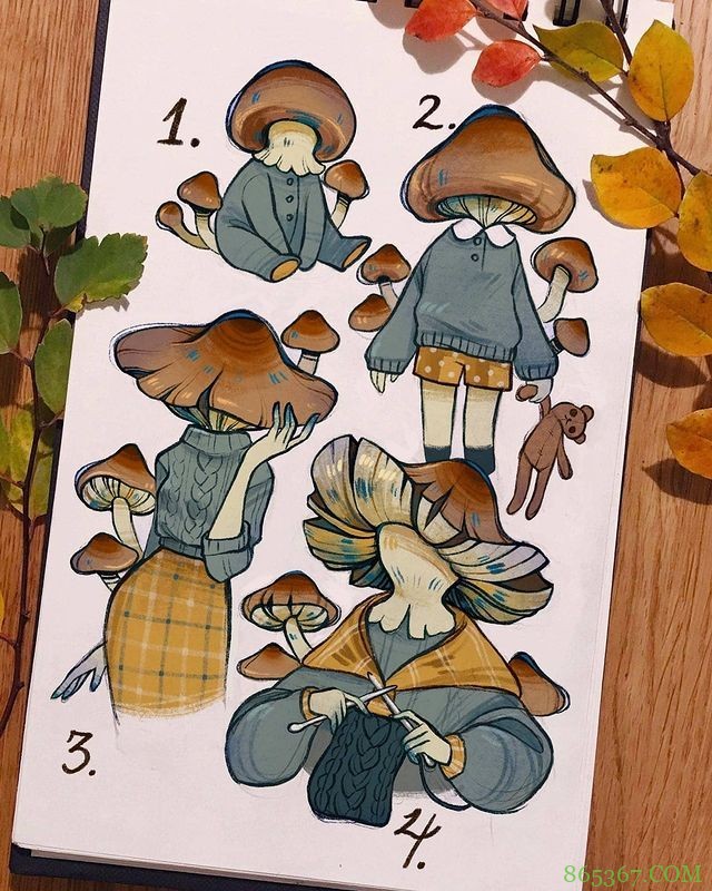 植物拟人的同人见得多了，这种只拟一半的可不多见啊