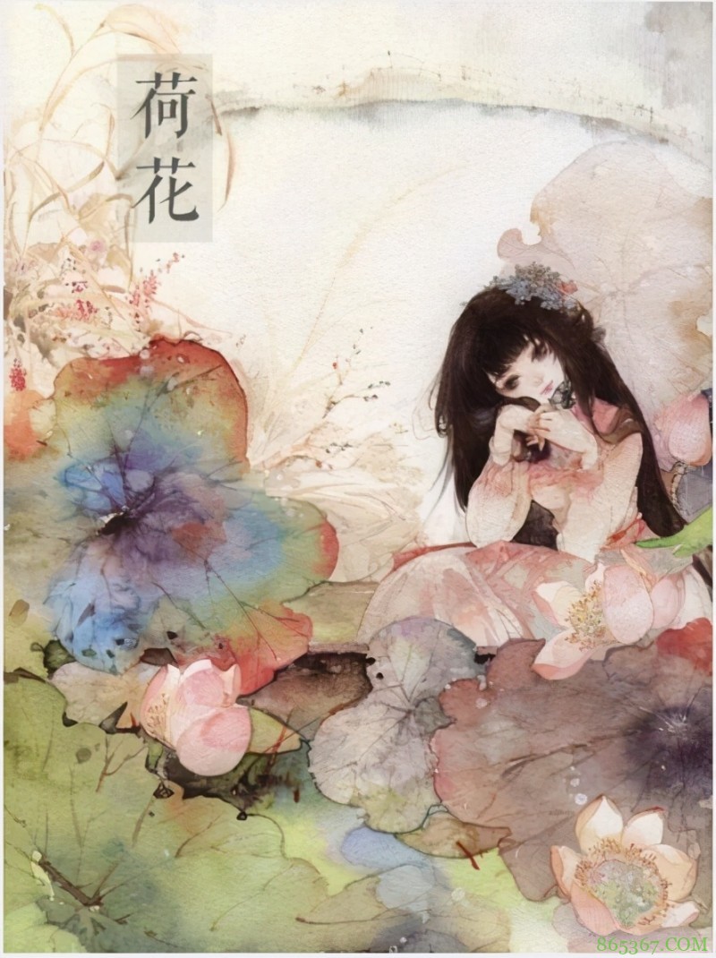 画师大佬绘制花卉拟人,既能科普花朵又能宣传古风,太美了