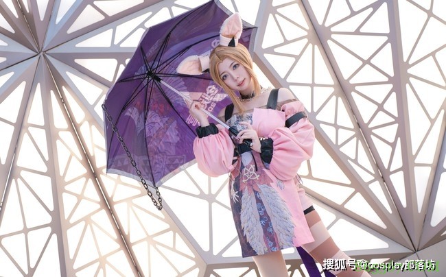 cos:王者荣耀公孙离无限星赏官cos场照@口只喵子