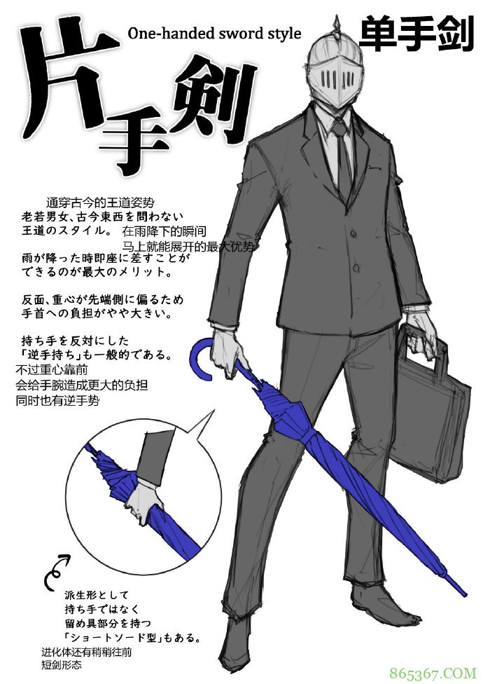 日本网友分享不同的拿伞姿势，果然人人都有一颗中二的心啊