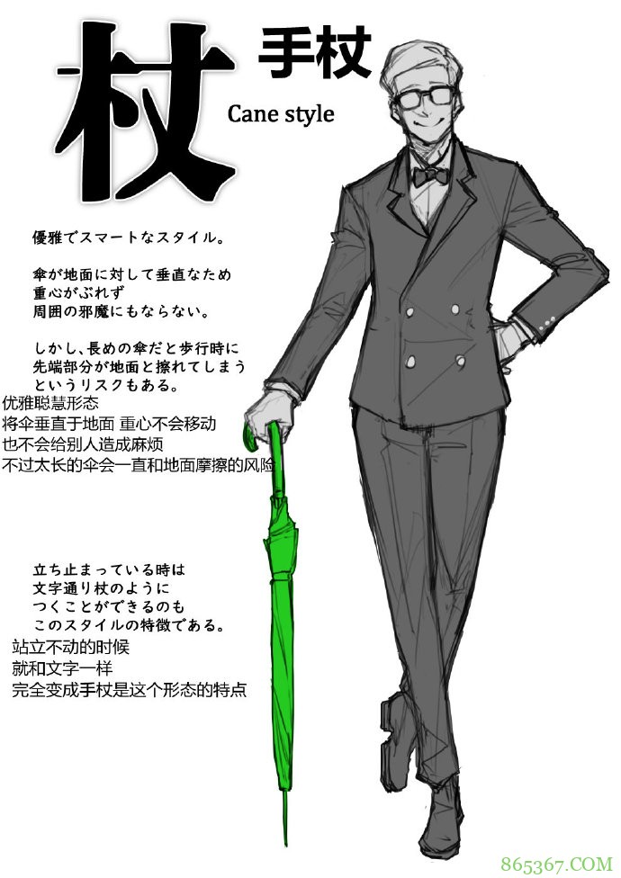 日本网友分享不同的拿伞姿势，果然人人都有一颗中二的心啊