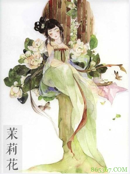 画师大佬绘制花卉拟人,既能科普花朵又能宣传古风,太美了