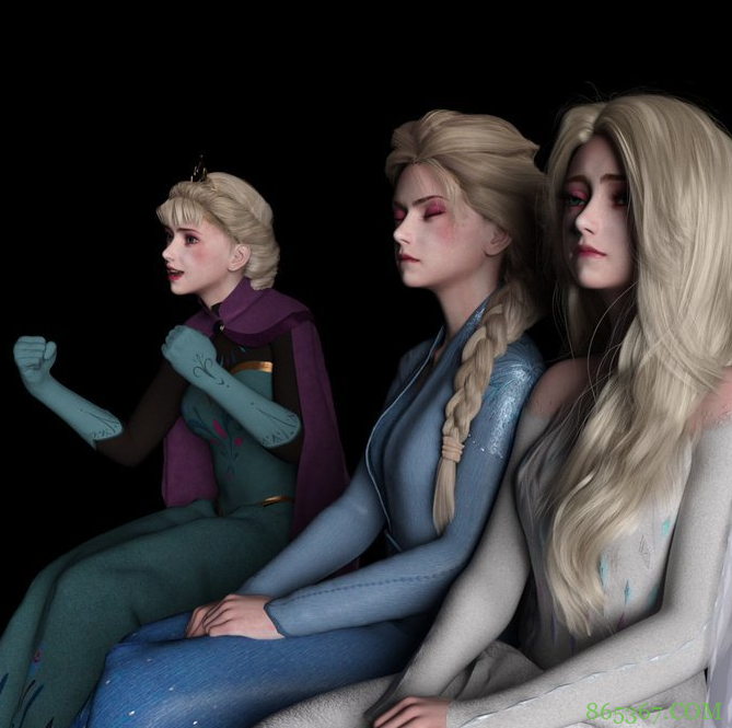 国外大佬创作超酷版艾莎女王,不仅姐姐帅,安娜也超帅的