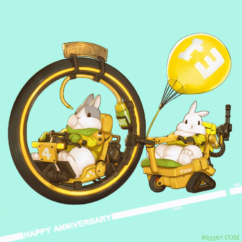 画师笔下全副武装的兔子们,开着坦克驾驶着机甲,猛男就该看这个