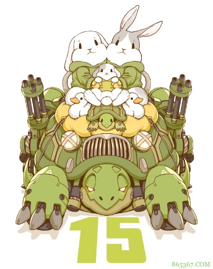 画师笔下全副武装的兔子们,开着坦克驾驶着机甲,猛男就该看这个
