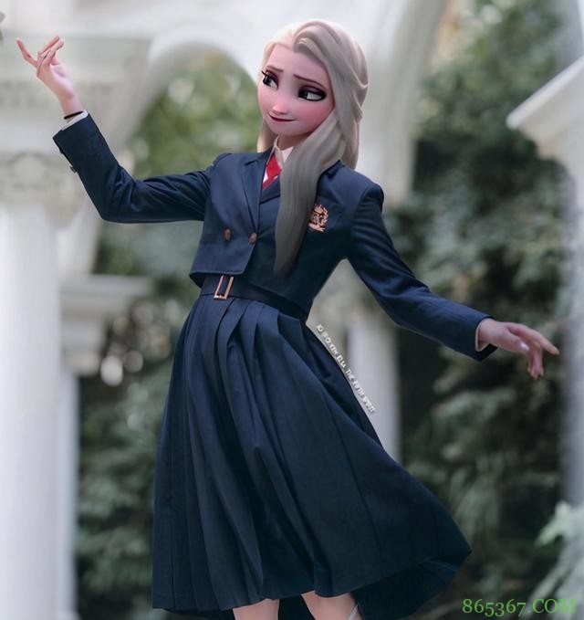 同人大佬帮艾莎女王“买衣服”啦，旗袍JK汉服都给她安排上！