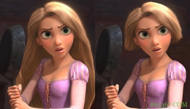 迪士尼公主被P成短发，艾莎看着好飒，乐佩官方有原版