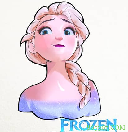 画师尝试用不同画风画艾莎女王，别的都还行，JOJO风不是这样的吧