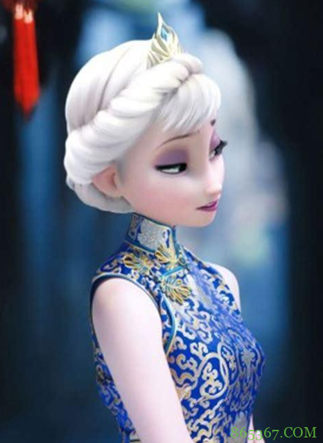 艾莎女王又换衣服啦,汉服、和服、韩服、旗袍都给她安排上了