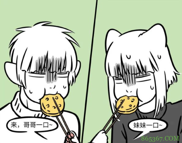 非人哉：九月奶奶怕孙女饿着，准备了一堆好吃的，撑得他们翻白眼