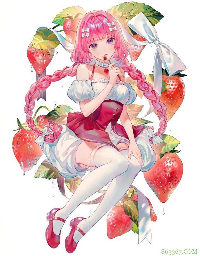 画师笔下的短发双马尾妹子太可爱了，先收藏一波