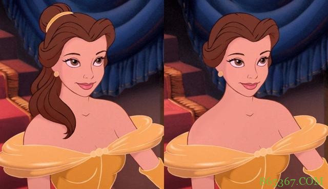 迪士尼公主被P成短发，艾莎看着好飒，乐佩官方有原版