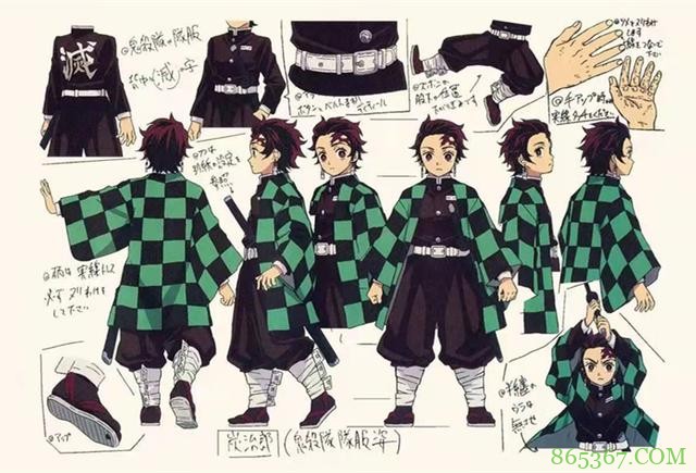 网友分享鬼灭之刃设计稿,换个角度看主角,女装无惨看着有点美