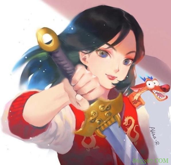 在同人大佬笔下，迪士尼公主变成熟画风，还有了精致的妆容