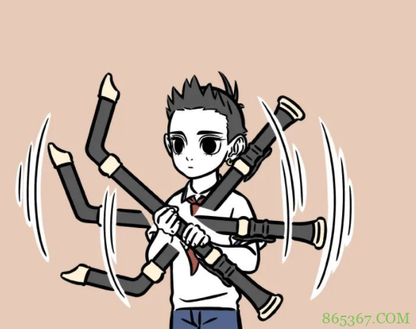 非人哉：老师叫同学们选竖笛，结果哪吒选了个称手的“兵刃”