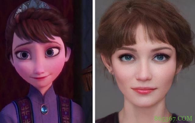 感觉冰雪奇缘这类动画还是不适合真人化啊，就算AI合成也差点意思