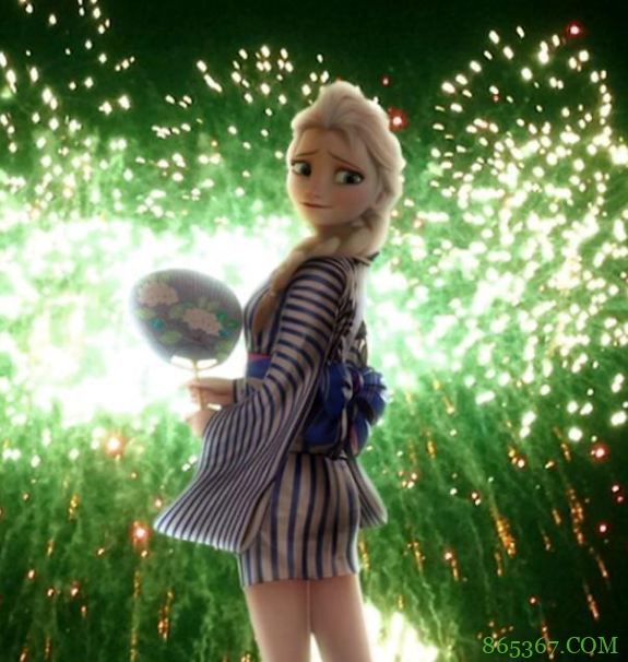 艾莎女王又换衣服啦,汉服、和服、韩服、旗袍都给她安排上了