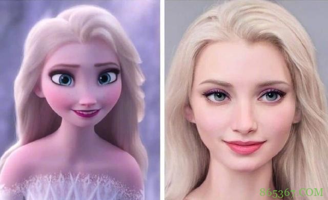 感觉冰雪奇缘这类动画还是不适合真人化啊，就算AI合成也差点意思