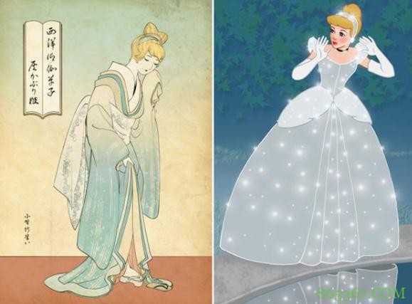日本画师为迪士尼画同人，有人说变成了浮世绘，也有人说像艺伎