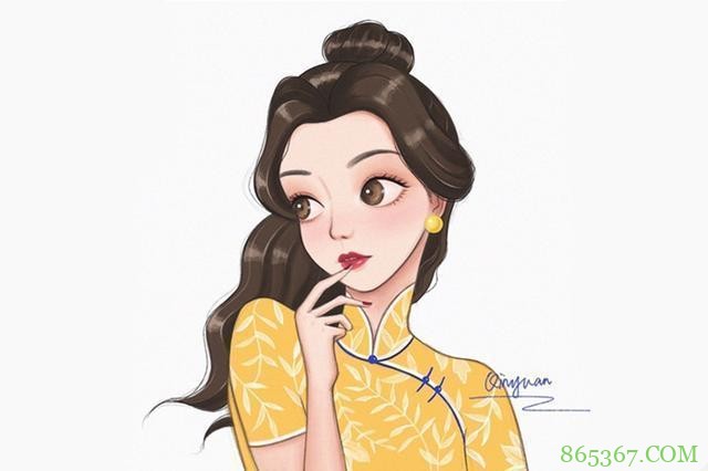 旗袍版的迪士尼公主都好可爱啊，特别是木兰这个表情，太俏皮了