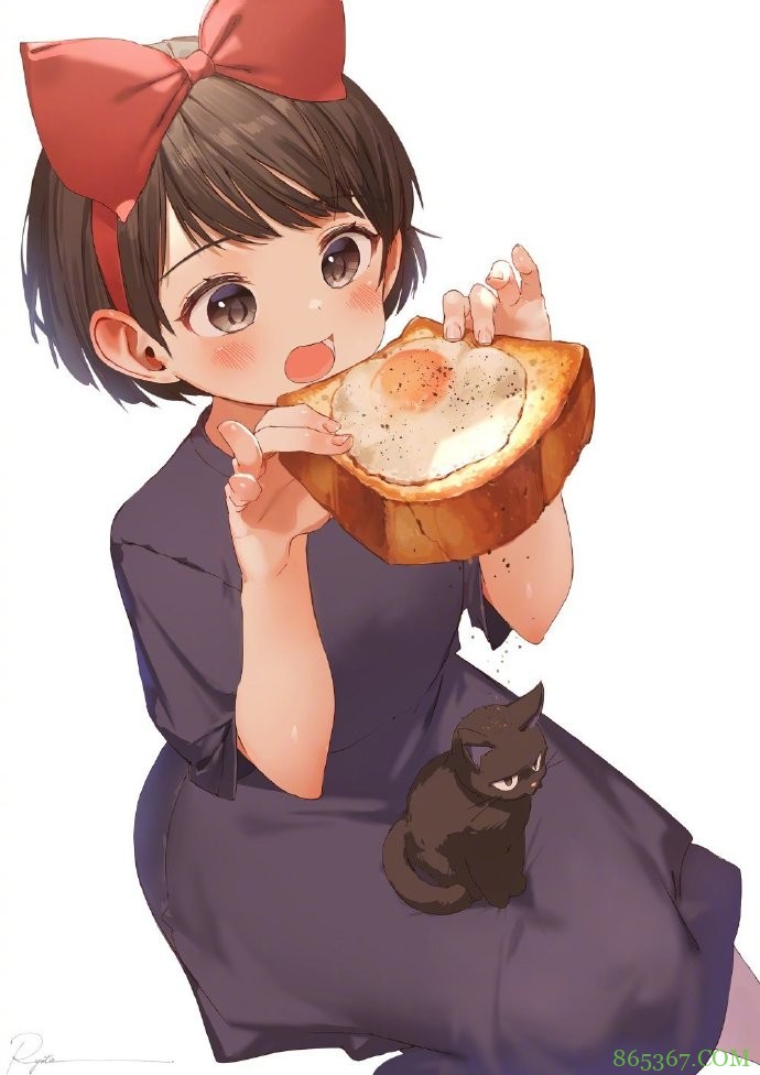 画师笔下圆圆脸的吃货小姐姐们好可爱,感觉一天都被治愈了