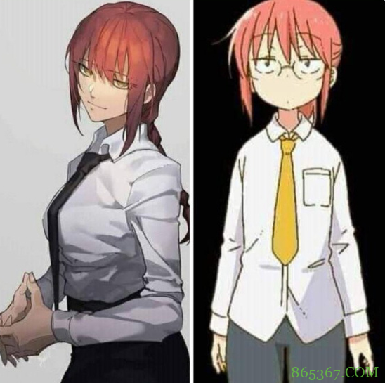 网友吐槽：电锯人的玛奇玛，和龙女仆的小林好像啊