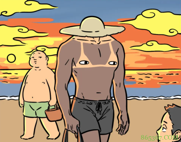 非人哉：刑天爱晒日光浴，装备还挺齐全，但确定不会引围观么？