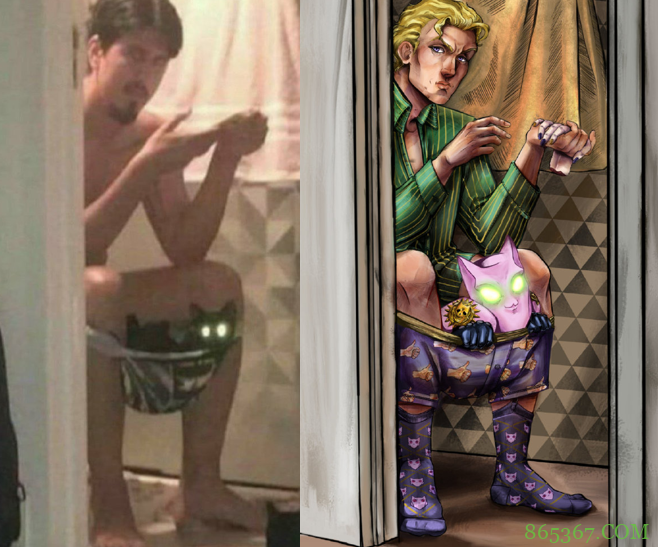 JOJO粉丝分享“厕所COS”,这吉良吉影气质太还原了,有一手啊