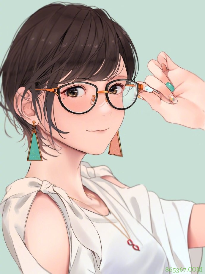 总感觉戴上眼镜有一种独特的气质，画师大佬画了一堆这样的妹子