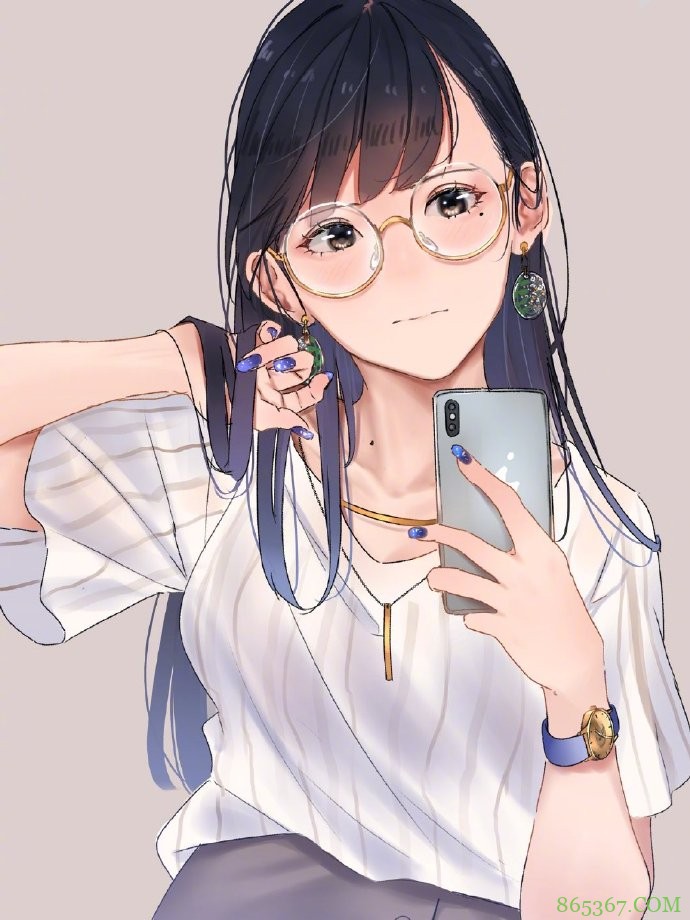 总感觉戴上眼镜有一种独特的气质，画师大佬画了一堆这样的妹子