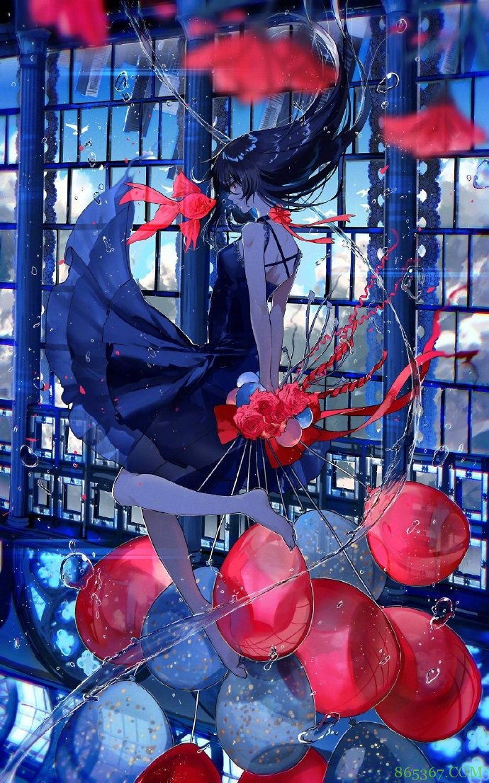 画师大佬喜欢画蓝色系的同人图，看完这些妹子感觉内心都平静了