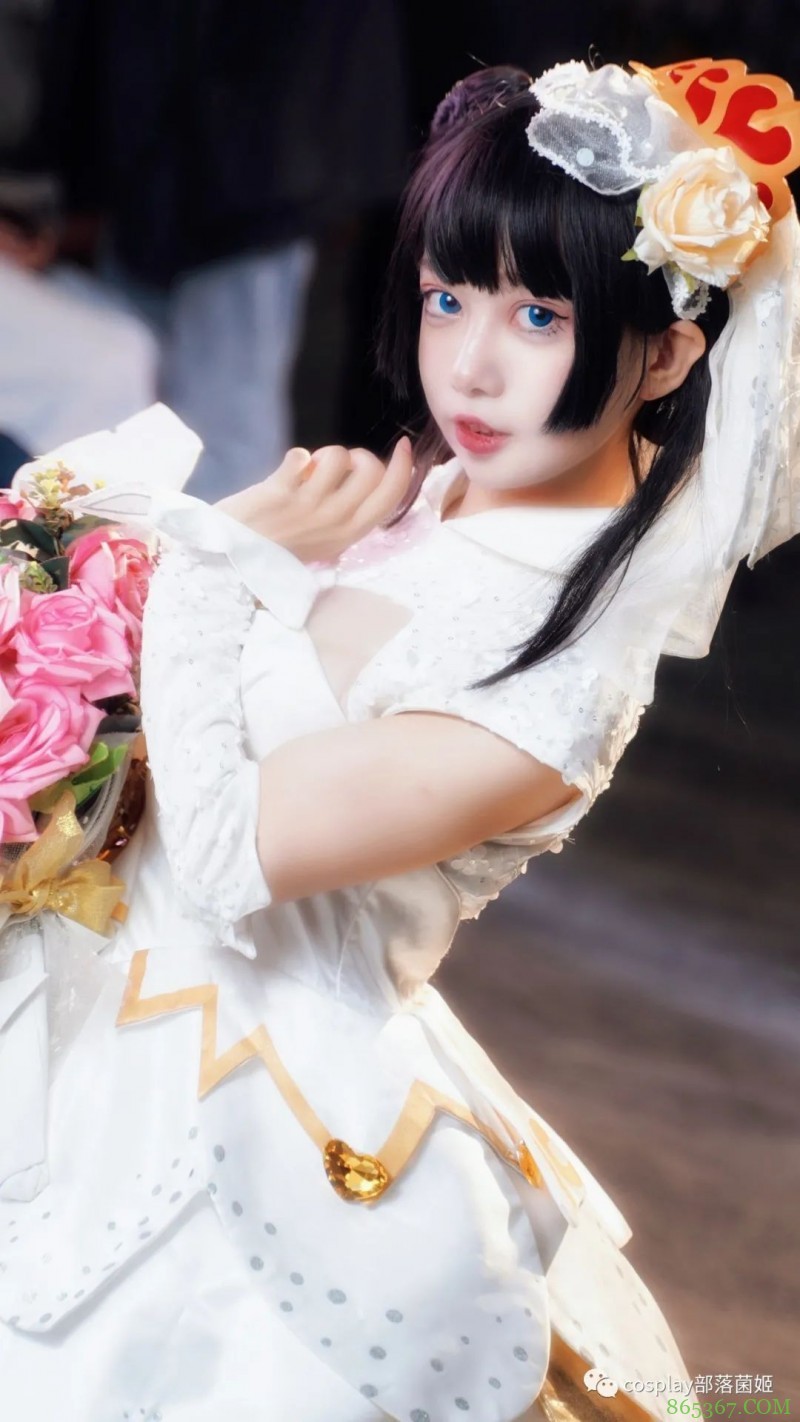 cos：王者荣耀小乔纯白花嫁cos正片@糖糖