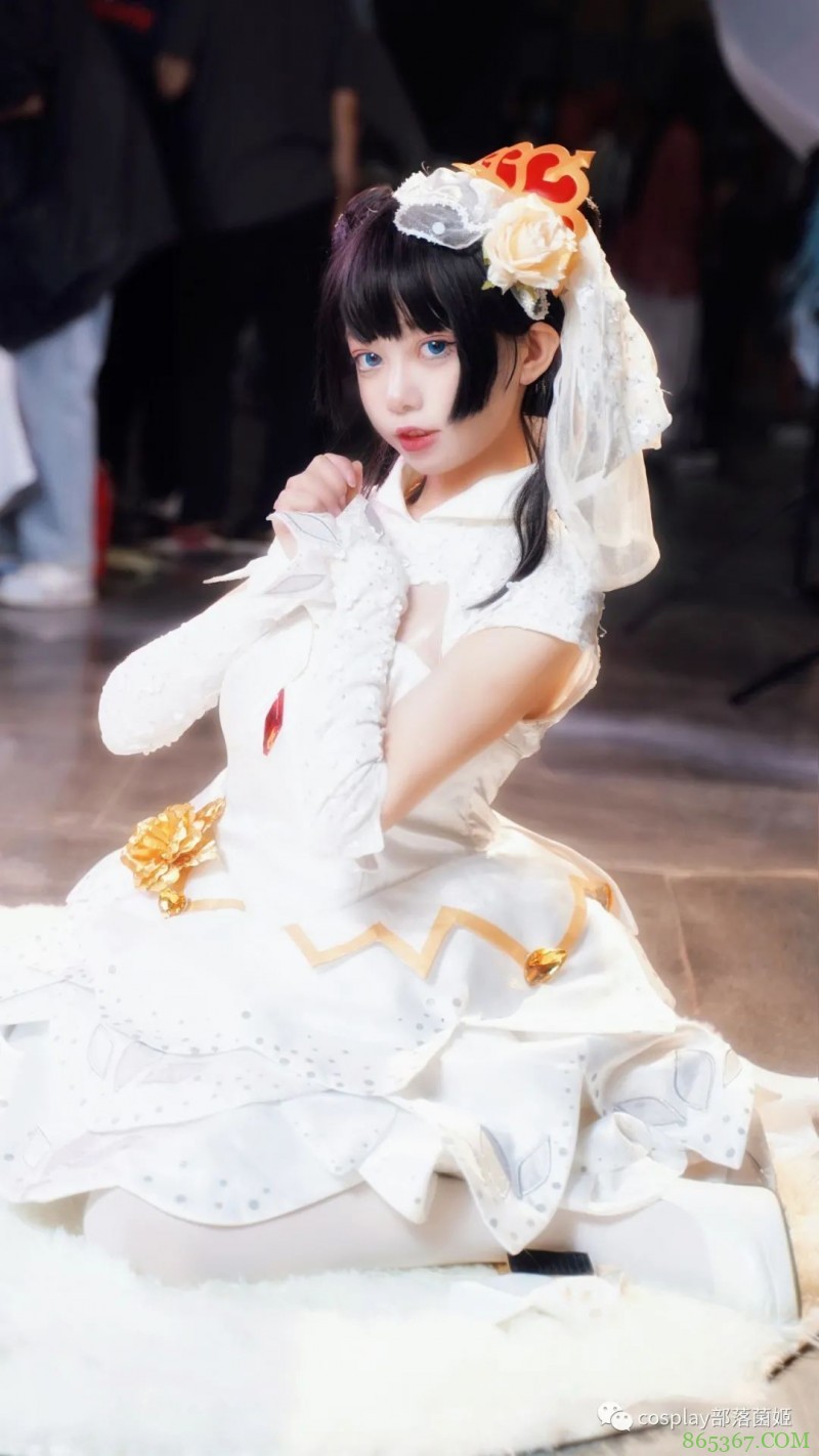 cos：王者荣耀小乔纯白花嫁cos正片@糖糖