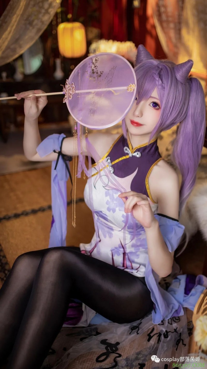 cos:原神丝质旗袍刻晴cos正片@花晃团子
