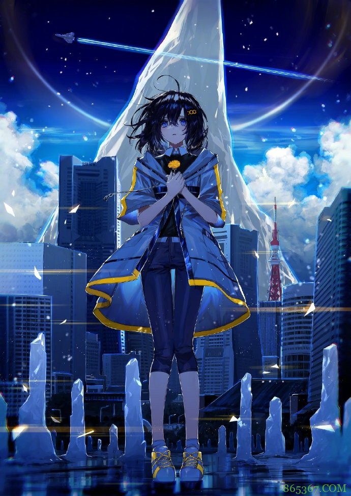 画师大佬喜欢画蓝色系的同人图，看完这些妹子感觉内心都平静了