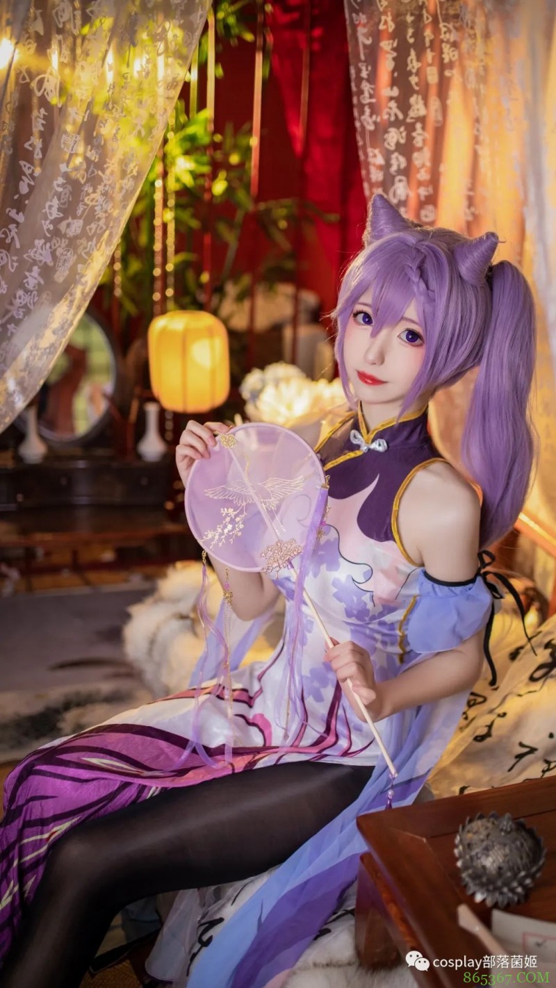 cos:原神丝质旗袍刻晴cos正片@花晃团子