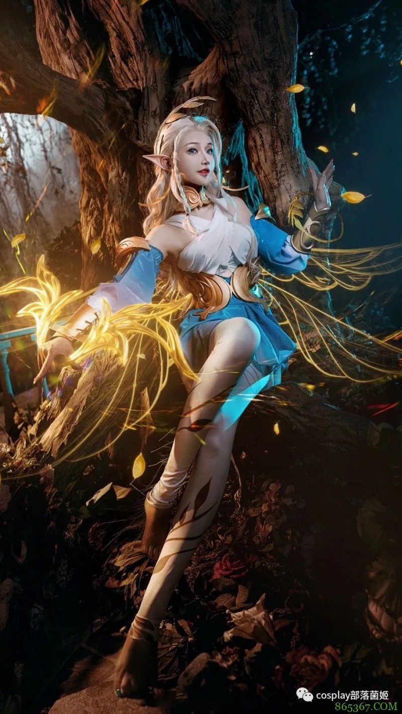 cos:王者荣耀腿子精灵艾琳cos正片@露兒大魔王,抱回家