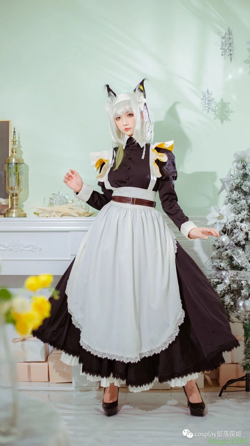 cos：明日方舟女仆凯尔希cos正片@九曲